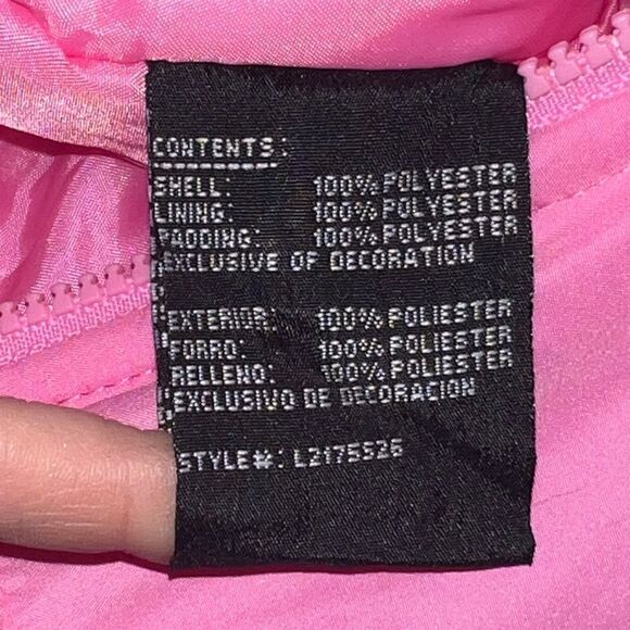 London Fog Baby Girl Pink Snow Bibs Embroidered Flowers 12 Month EUC - Picture 5 of 6